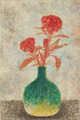 No. 78, (Still life with Vase with Chrysanthemums), 1974, stencil print, 14.3 x 9.5 inches by Yukio Katsuda, pencil, offered Sep 2025