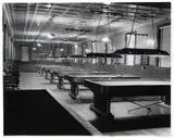 Charles Harris, (American/Pittsburgh, 1908-1998), Interior of pool hall with tin ceiling