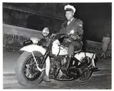 Charles Harris, (American/Pittsburgh, 1908-1998), Motorcycle patrolman James Holt, posed on police motorcycle no. 272