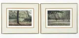 Harold Altman, Fall II and Fall IV, 1983, lithographs printed in colors,9.25 x 13.25 inches