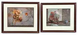 James C. Christensen, Pair of signed offset lithographs: Fishing, 1995, pencil
