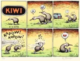 Robert Crumb, (American, contemporary), Kiwi, 2023, serigraph on Rives archival paper