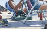 Richard Devlin, (Contemporary American), Cape May Couple, 1983, watercolor