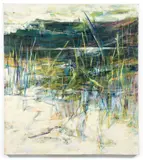 Maggie Milono, Reeds in the Water, undated, acrylic on canvas