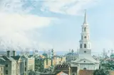 John Stobart, Charleston, the Celebrated Southern Port Over the Rooftops in 1870, offset, lithograph