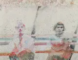 Peter Wargo, Urban Buddha, circa 1983, mixed media on paper