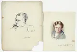 Lila Hetzel, Pair of Drawings: Self-Portrait and Portrait of the Artist's Mother: Self-Portrait, undated