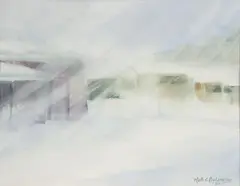 Blizzard of '93 by Ruth G. Richardson, 1993, watercolor on paper, offered Aug 2025