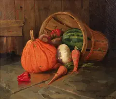 Untitled by W. Harlander, oil on canvas harvest 1894, offered Aug 2025