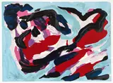 Floating in Blue, 1979, color by Karel Appel, lithograph on Arches paper, offered Jun 2025