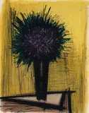 Bernard Buffet, The Violet Bouquet, 1968, color, lithograph, pencil