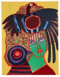 Guillaume Cornelis van Beverloo, (Dutch, 1922-2010), Portrait Imaginaire, 1981, color, lithograph on wove paper