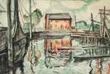 Enrico Glicenstein, (Polish/Jewish/American, 1870-1942), Harbor Scene