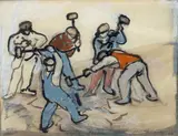 Harry Gottlieb, Figure Study of Workers and Foreman