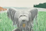 Alex Katz, Dog at Duck Trap, 1975-1976, color, lithograph on Arches paper