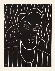 Teeny (Duthuit #723), originally 1938, this edition printed in by Henri Matisse, 1959, linocut in black ink, offered Jun 2025