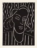 Teeny (Duthuit #723), originally 1938, this edition printed in by Henri Matisse, 1959, linocut in black ink, offered Jun 2025