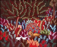 Andre Naval, Jungle, 1987, oil on board, board