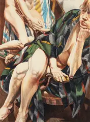 Two Models in Omaha, 1981, color by Philip Pearlstein, lithograph on Arches paper, offered Jun 2025