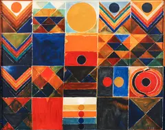 S. H. Raza, Morning Raga, 2008, lithograph printed in colors