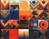 S. H. Raza, Morning Raga, 2008, lithograph printed in colors