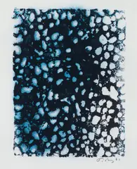 Winter by Mark Tobey, 1961, lithograph in two colors, pencil, offered Jun 2025