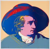 Andy Warhol, Goethe #4, 1982, color, screenprint on Lenox Museum Board