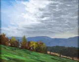 Ron Donoughe, Morning Sky, 2009, oil on wood panel