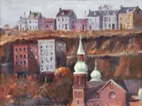 Ray G. Ellis, St. Nicholas Croatian Catholic Church, Troy Hill neighborhood, Pittsburgh, 1983, oil on canvas
