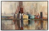 Charles Pitcher, (American/Western PA, 1927-2009), Pittsburgh Panorama Skyline