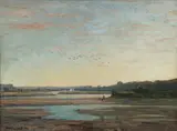 Joseph Woodwell, Dusk at Cape Ann, 1910, oil on canvas, since relined