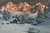 Alois Arnegger, Alpine Sunset: Kaiser Mountains, Tyrol, Austria, undated (c.1948), oil on canvas