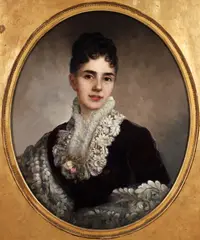 William Garl Brown, Portrait of a Young Woman, Nov., 1881, oil on canvas in original gilt composition