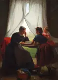 George Cochran Lambdin, The Morning Lesson, 1868, oil on canvas