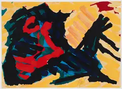 Karel Appel, Running Horse, 1979, color, lithograph on Arches paper