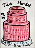 Dix 10, (French, contemporary), Piece Montee [Wedding Cake], c.late 1980s, acrylic on cardboard