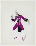 Erté, (Russian-born French Artist, 1892-1990), Torquemada - costume design for L'Heure Espagnole
