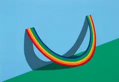 Patrick Hughes, Rest of the Rainbow, 1981, screenprint on BFK Rives wove paper
