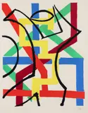 Man Ray, (American/French, 1890-1976), Pour Eluard, color pochoir on Arches wove paper, signed and editioned XXIII/XXXI in, pencil to lower margin
