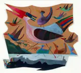 David Lewis, Carnival of Love at the Ocean of Dreams, 2003, gouache on brown paper