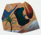 David Lewis, Dancing Animals, 1992, gouache on brown paper