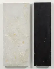 Emil Lukas, Pods of the Merry Tree, 1989, acrylic and natural additions on canvas wrapped over wood and plaster