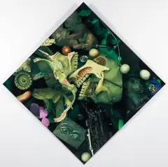 Steve Mendelson, Found Object Assemblage, digital color, photograph mounted to aluminum