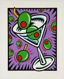 Burton Morris, Martini - Purple version, undated, screenprint on wove paper