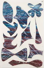 Philip Taaffe, Untitled Abstract Monoprint, c.1990s, mixed media on paper, appears to be