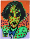 Portrait of a Woman by Nick Vukmanovich, 2001, acrylic on paper, offered May 2025