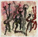 Purvis Young, Untitled Abstract, undated, oil on found paper