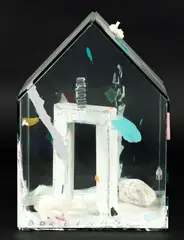 Therman Statom, Glass House [ADABI 840621], painted glass, ceramic, mixed media, apparently