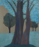 March Avery, Purple Trees, 1968, oil on canvas