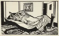 Will Barnet, Early Morning, 1939, woodcut on handmade fibrous cream paper